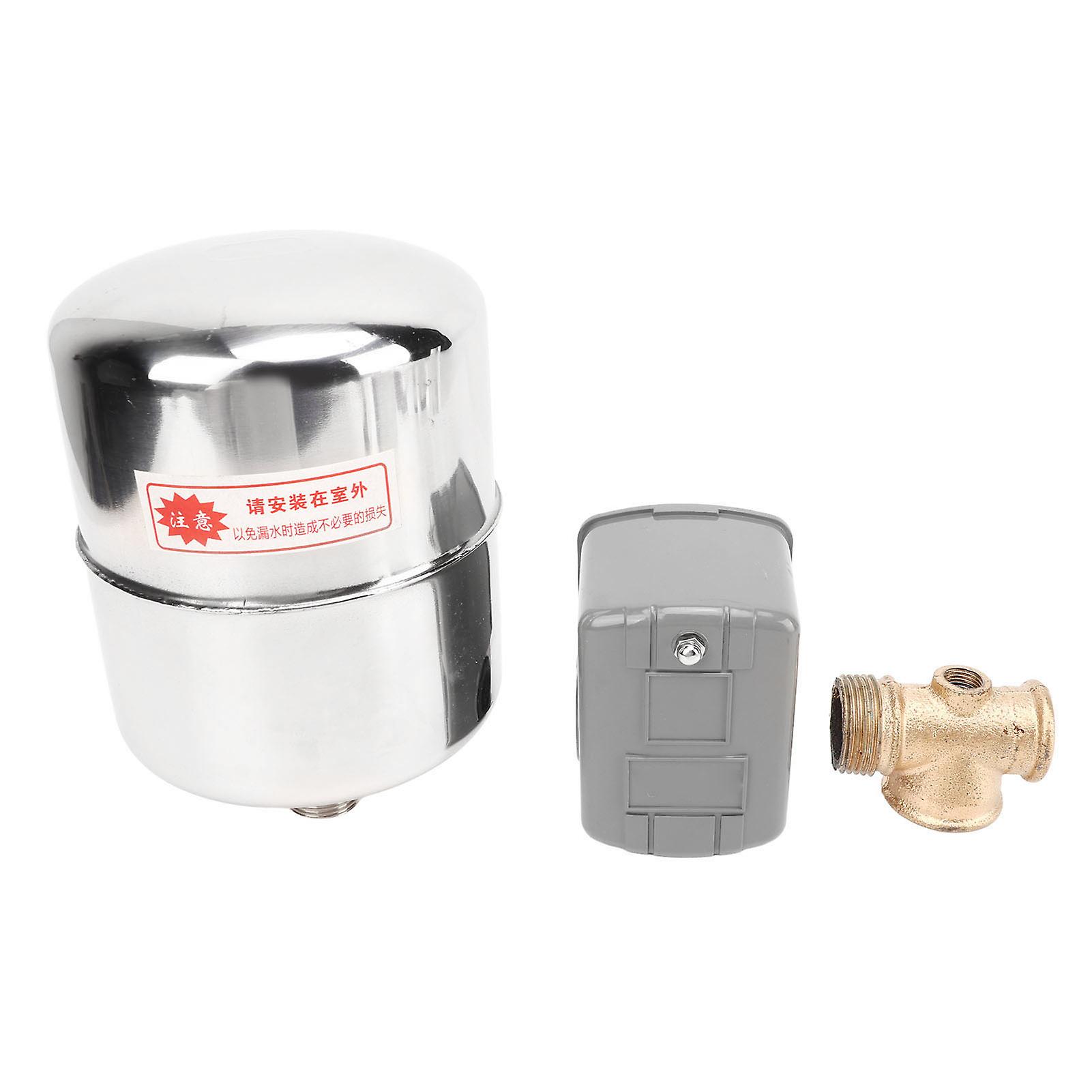 Ouitble Pressure Tank Valve Kit Pump Pressure Control Switch Kit Metal ABS Automatic Water Pump Pressure Control Switch 110-230V