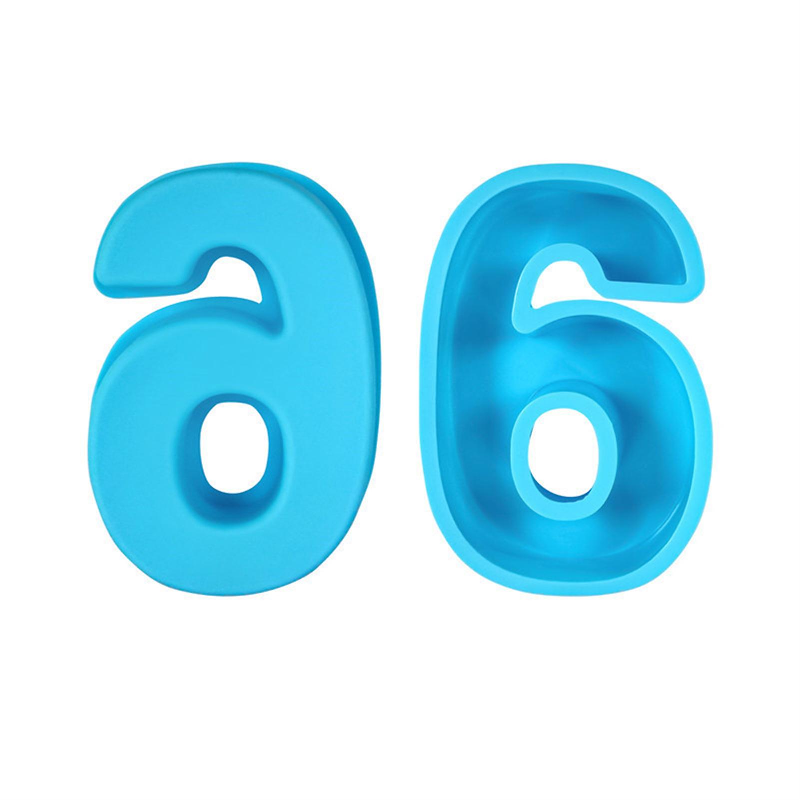 Creative 3D Number Cake Stencils DIY Fondant Cake Chocolate Silicone Template