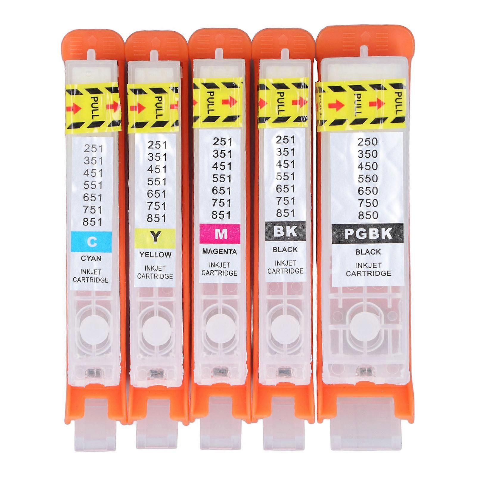 5Pcs Ink Cartridge for PIXMA IP7250 MG6350 MG5450 MX925 MX725 MG6450 MG5550 IX6850 Printers