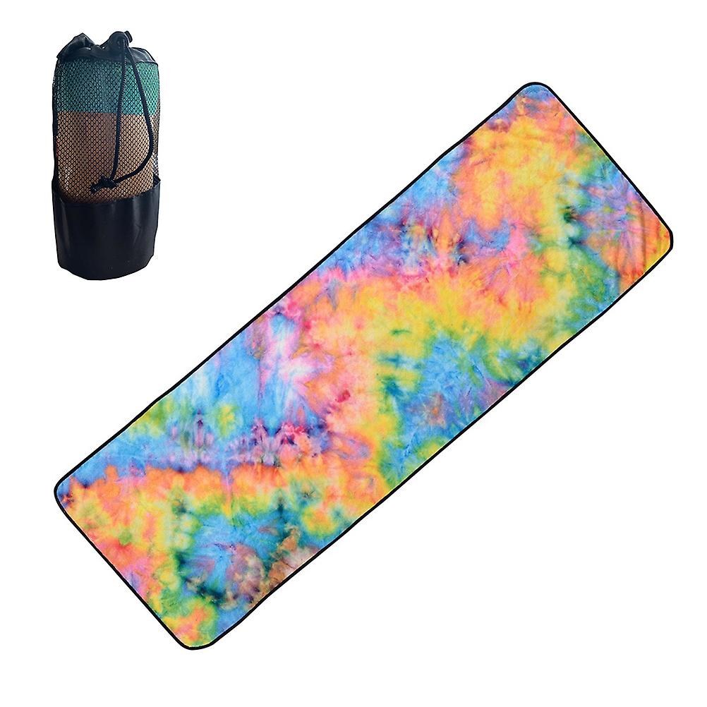 Microfiber Yoga Towel with Non-Slip Silicone Particle Backing, Soft for Travel, Sports, Fitness, Exercise and Beach