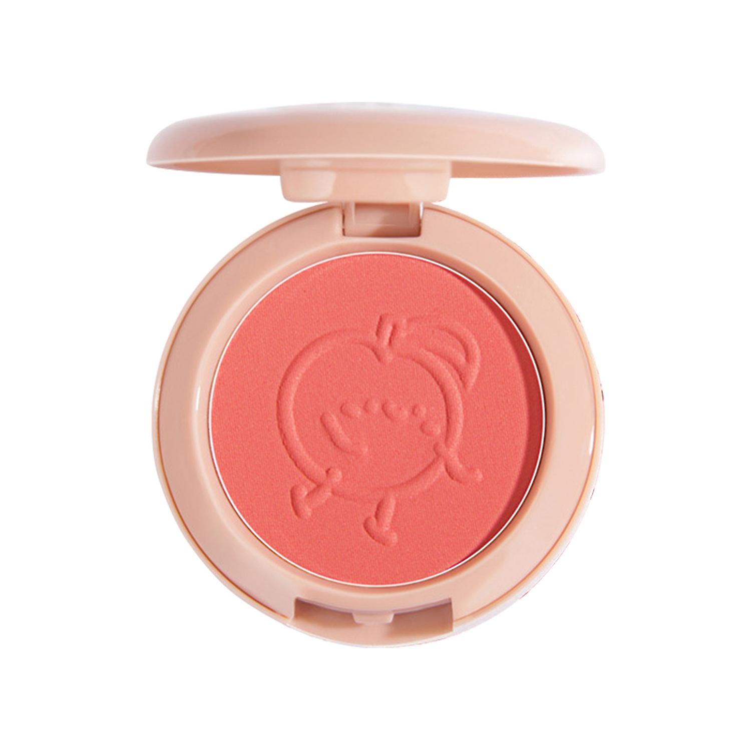 Fornnerg 3.8g Cheek Blusher Smooth Thin and Breathable Waterproof Face Cheek Peach Blusher for Girls