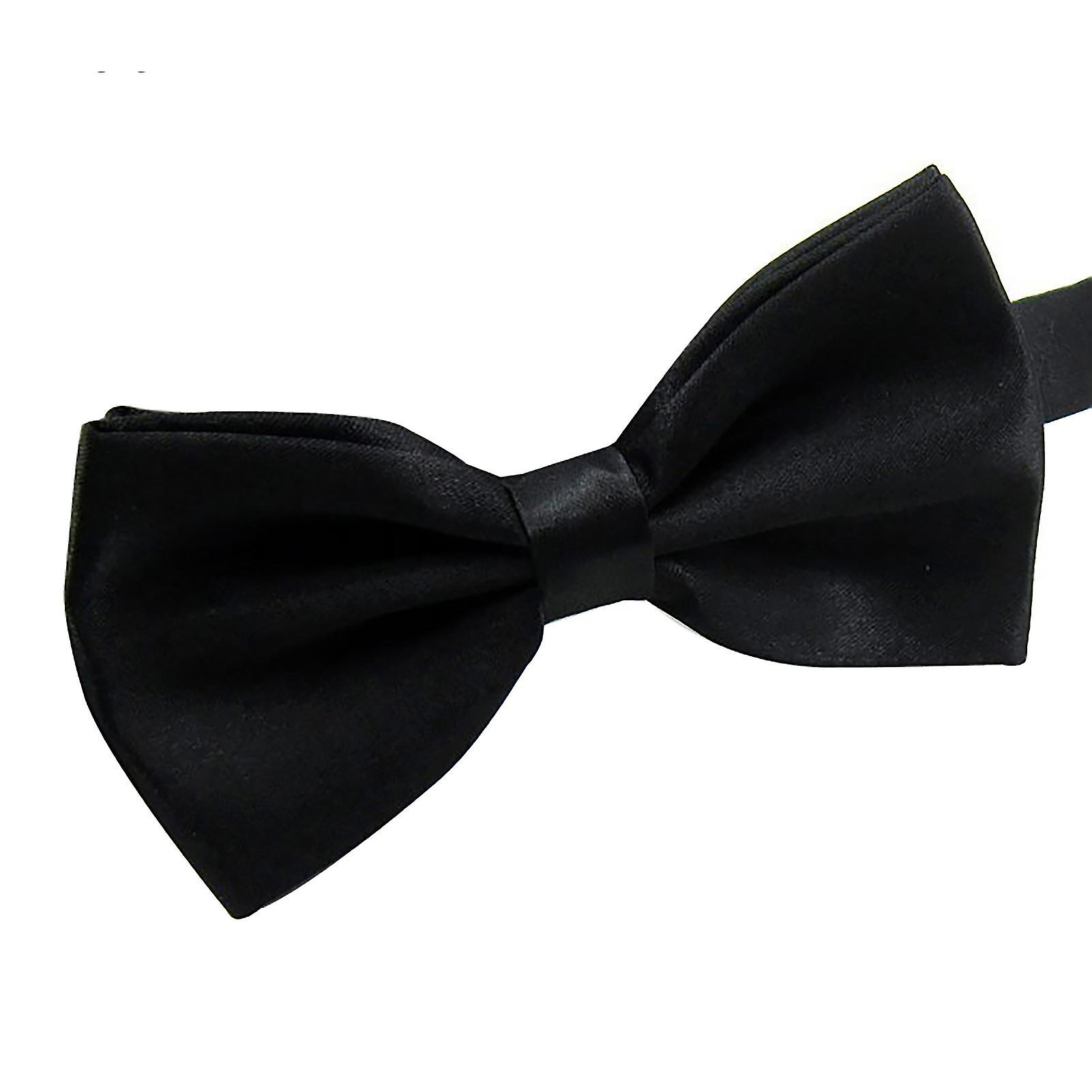Bow Tie Solid Color Wear Easily Polyester Adjustable Bow Tie Pre Tied For Formal Occasions Qinhai