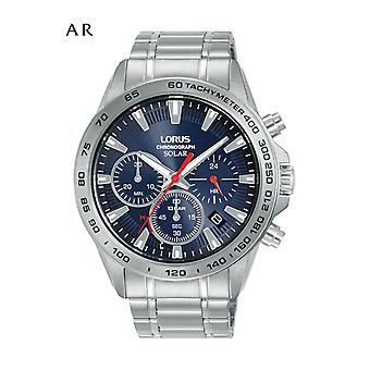 Lorus sport man Heren Analoog Solar Horloge met Roestvrij Staal Armband RZ503AX9