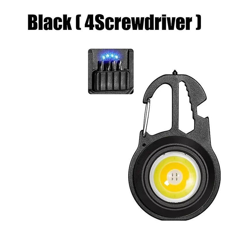 Rechargeable Mini LED Small Flashlight Keyring Screwdriver Wrench Feature Portable Flashlight Strong