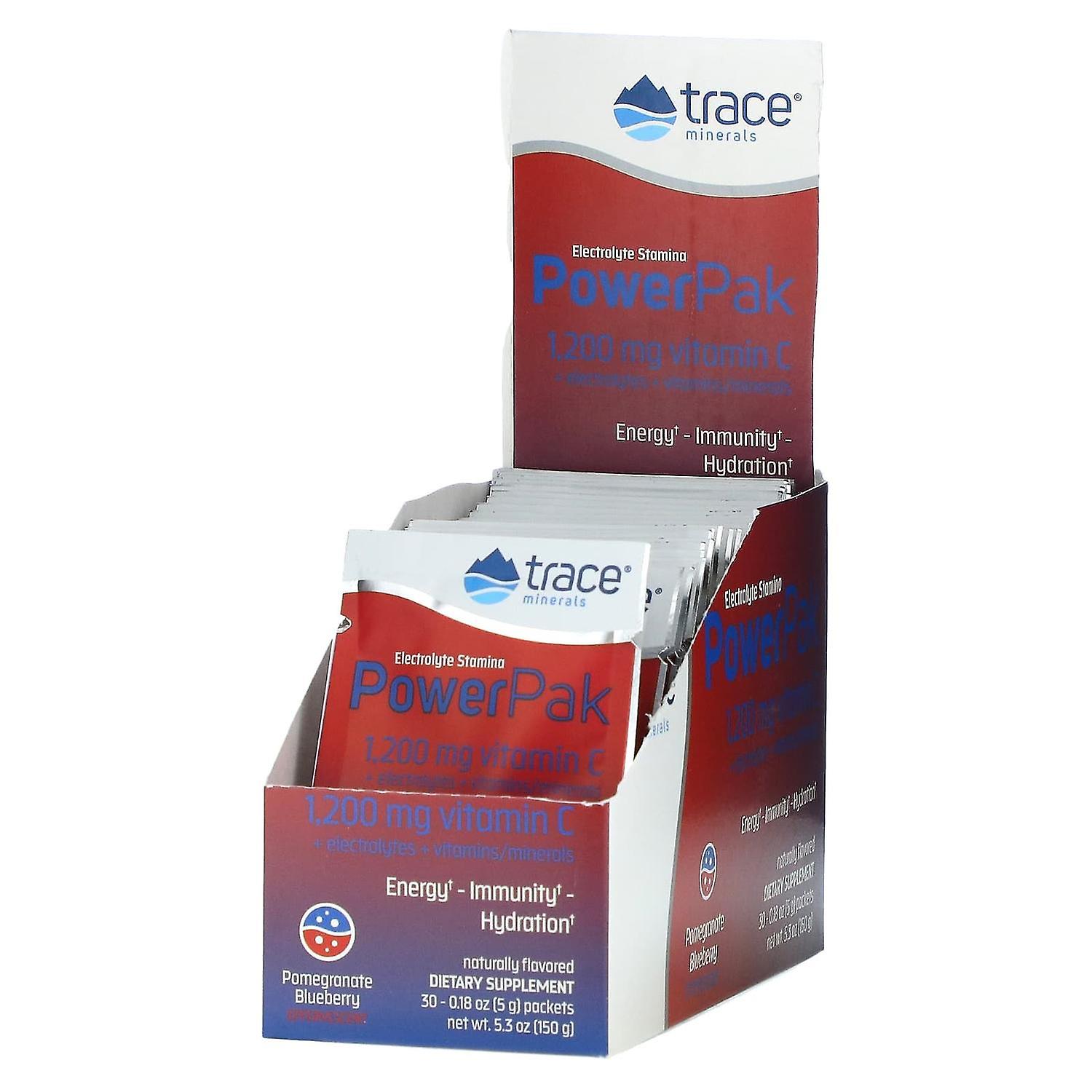 Trace Minerals ®, Electrolyte Stamina PowerPak, Pomegranate Blueberry, 30 Packets, 0.18 oz (5 g) Eac