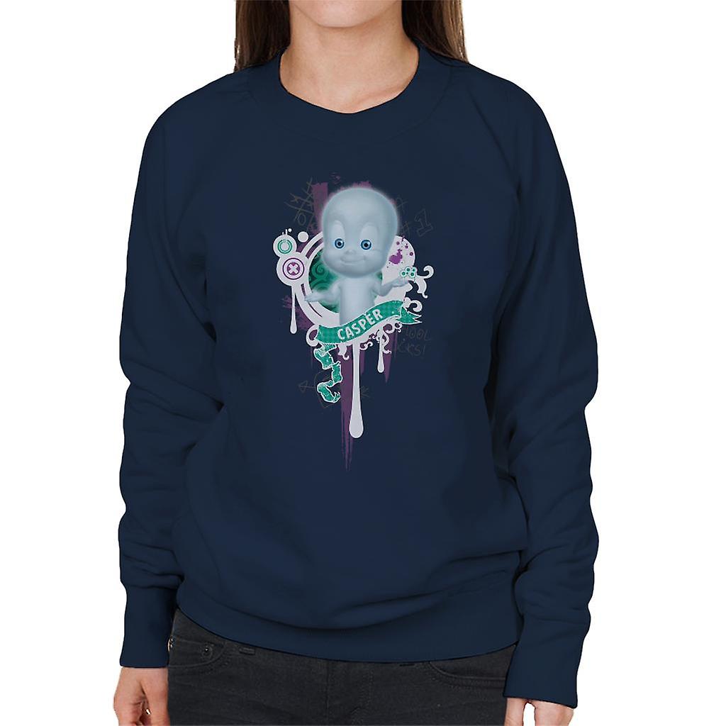 Casper The Friendly Ghost School Emblem Women's Sweatshirt