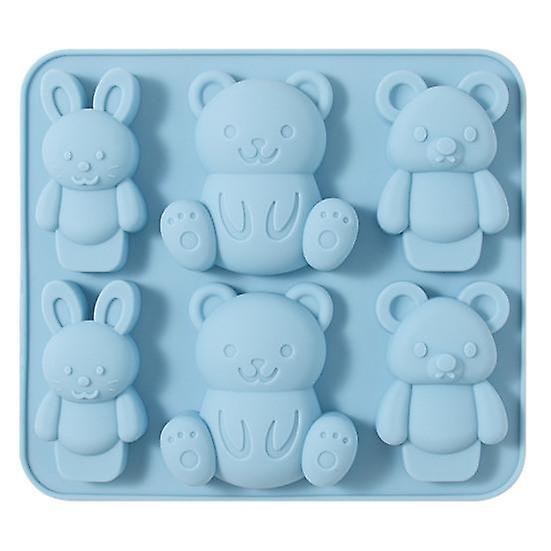 Handiwork Chocolate Mold Reusable Useful Cartoon Bear Rabbit Cake Jelly Baking Mould