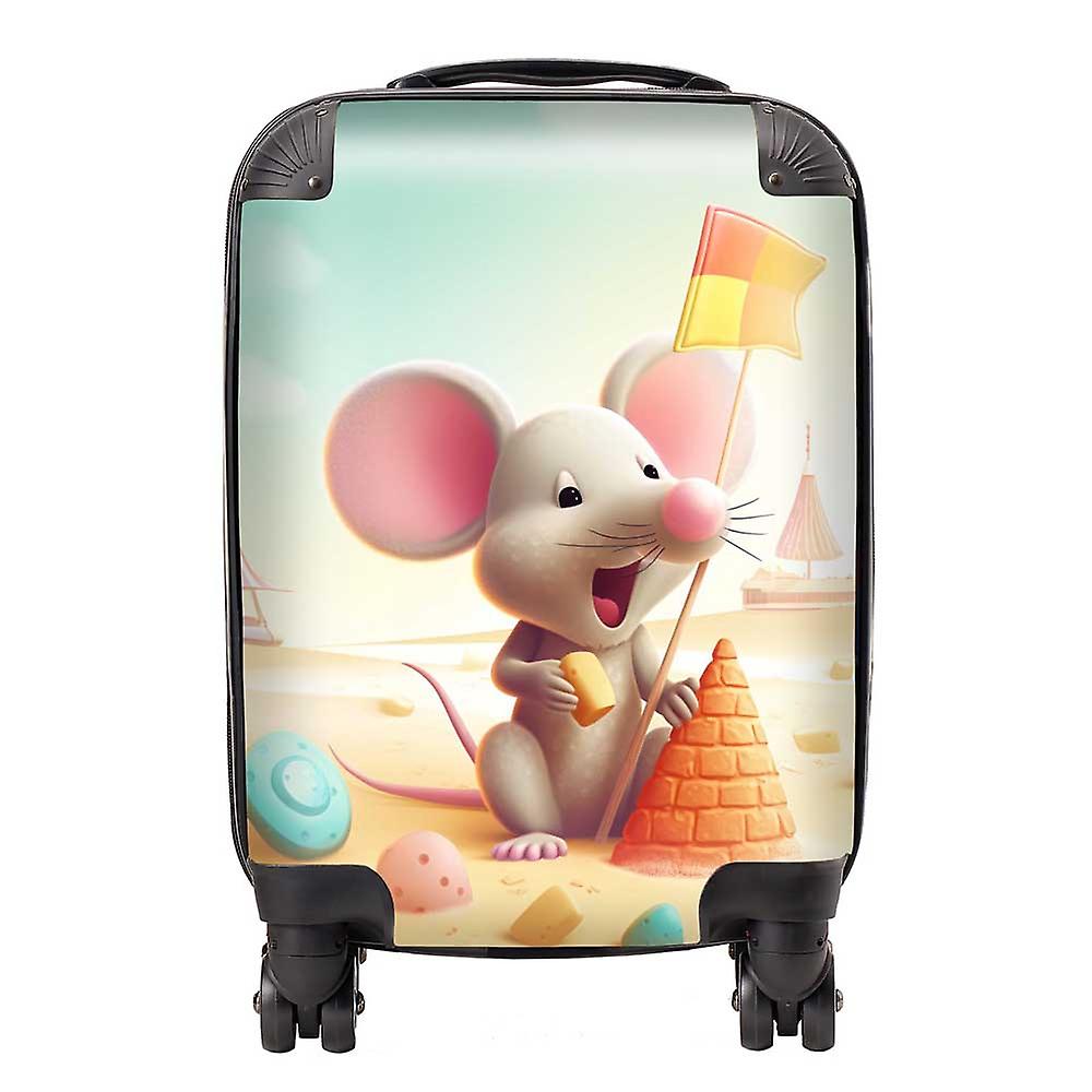 A Mouse On A Beach Holiday Suitcase