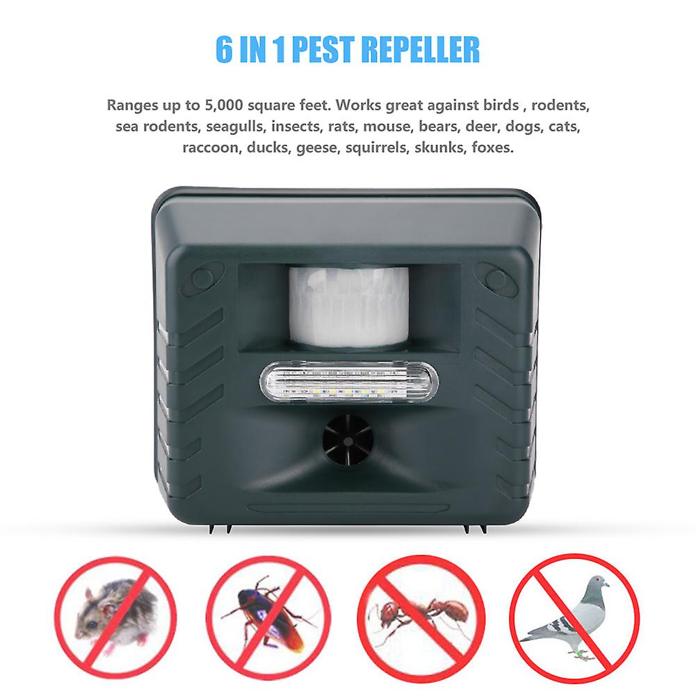 Ultrasonic 4 Flash Alarm Sounds Electronic Pest Repellent with Remove Control Animals EU 220V
