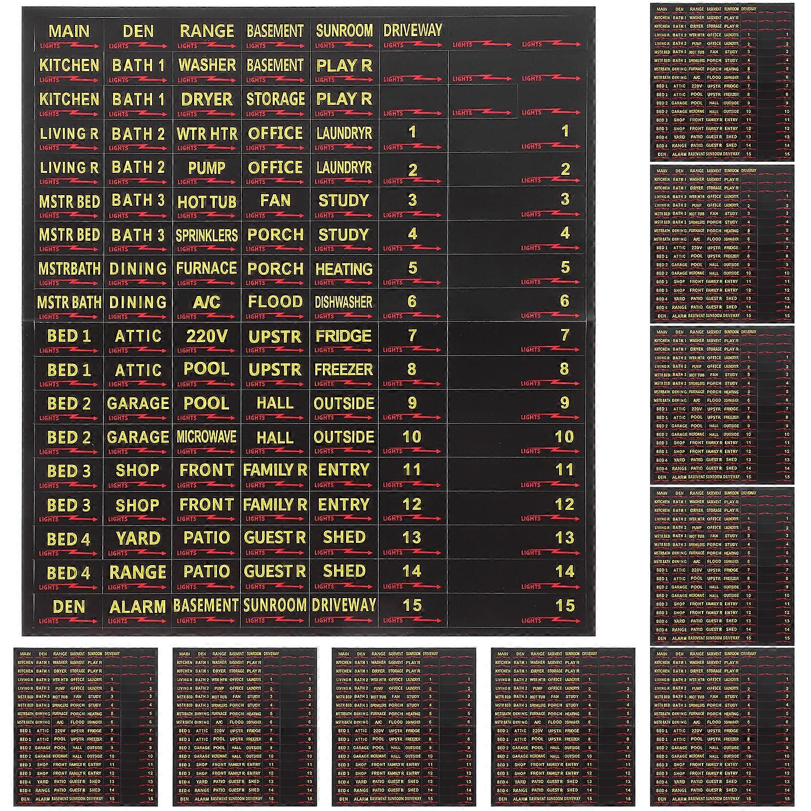 10 Sheets Electrical Panel Label Electrical Panel Labels Breaker Panel Label Circuit Breaker Sticker