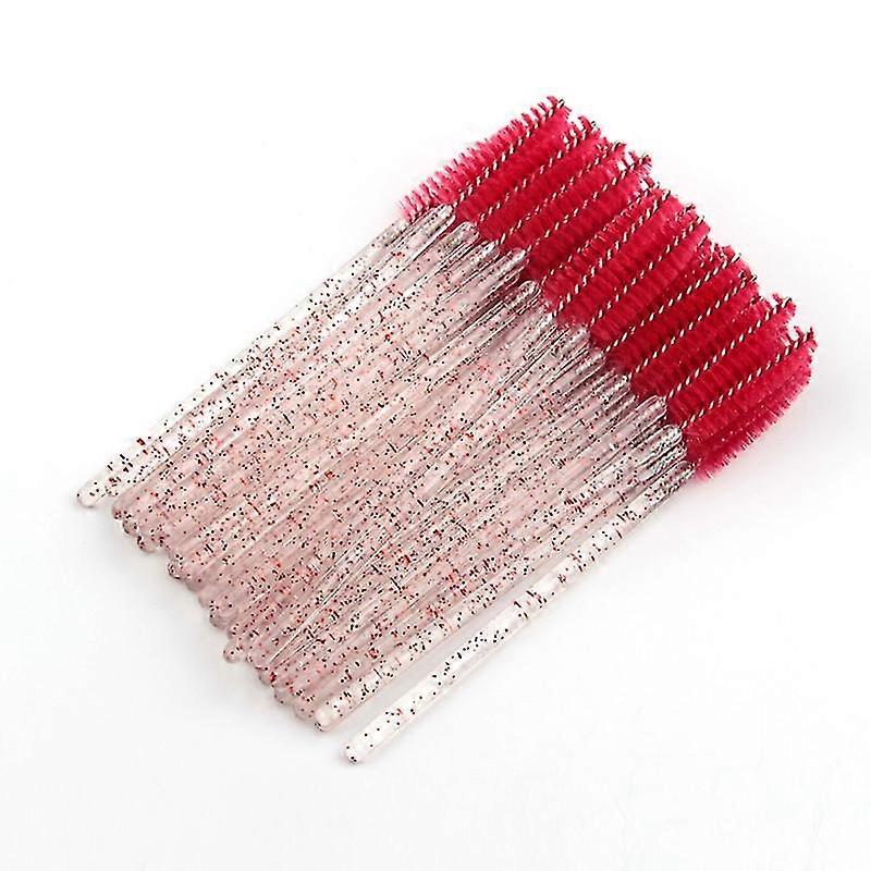 Jianghuo Wegwerp Kristallen Wimper Borstel Kam 5/25/50 stuks Wimpers Uitbreiding Mascara Wands Make-up Professionele Schoonheidshulpmiddelen