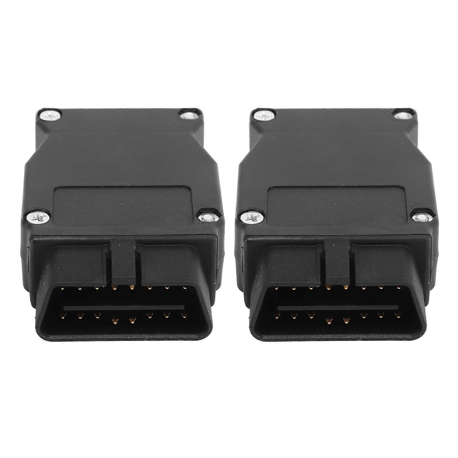 2Pcs OBD2 16 Pin Connector Adapter ABS Plastic Lightweight for F Series E Series Diagnostic Check ECU Tool