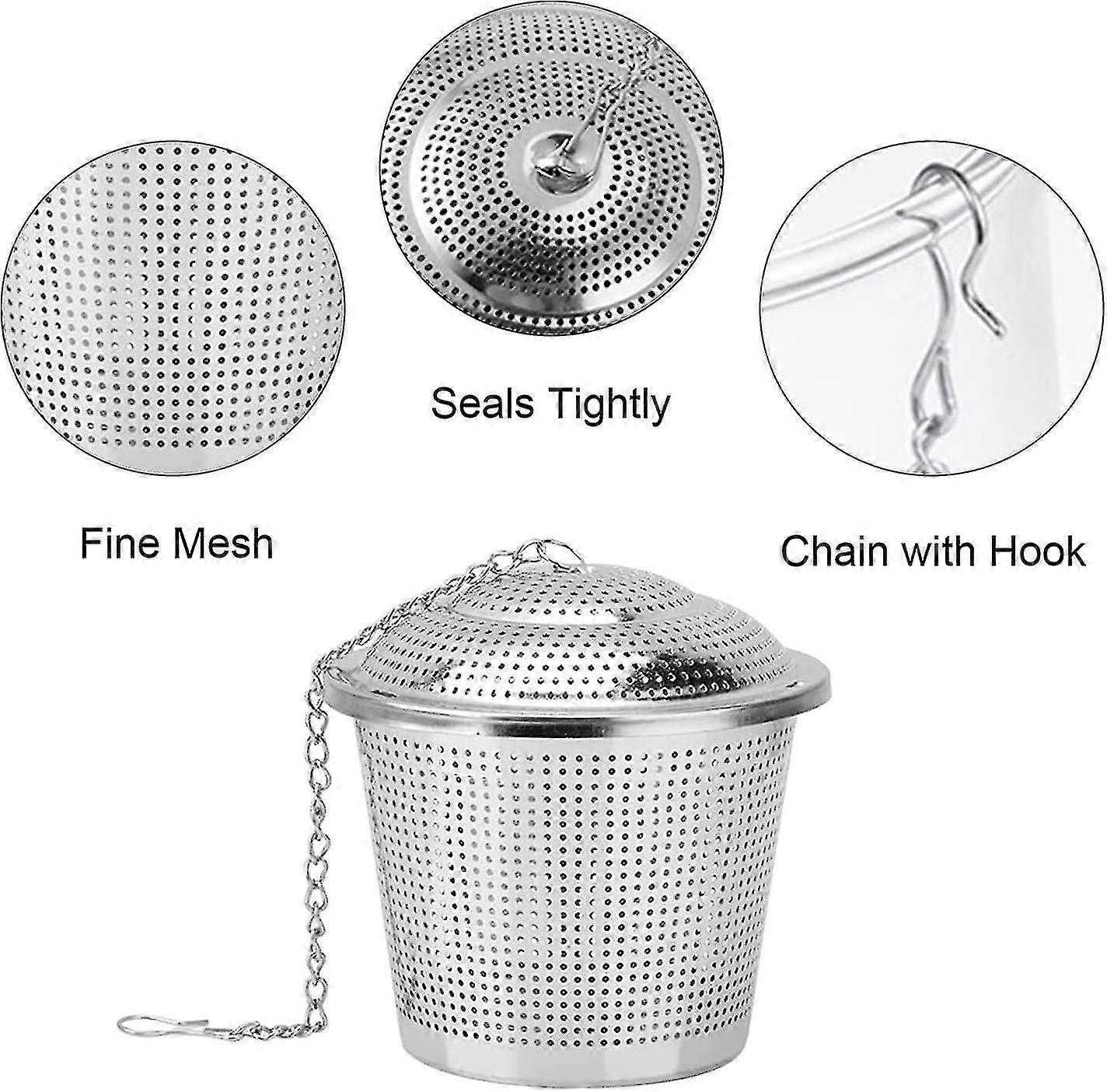 Set von 2 Edelstahl Teesieb Tee Infusers