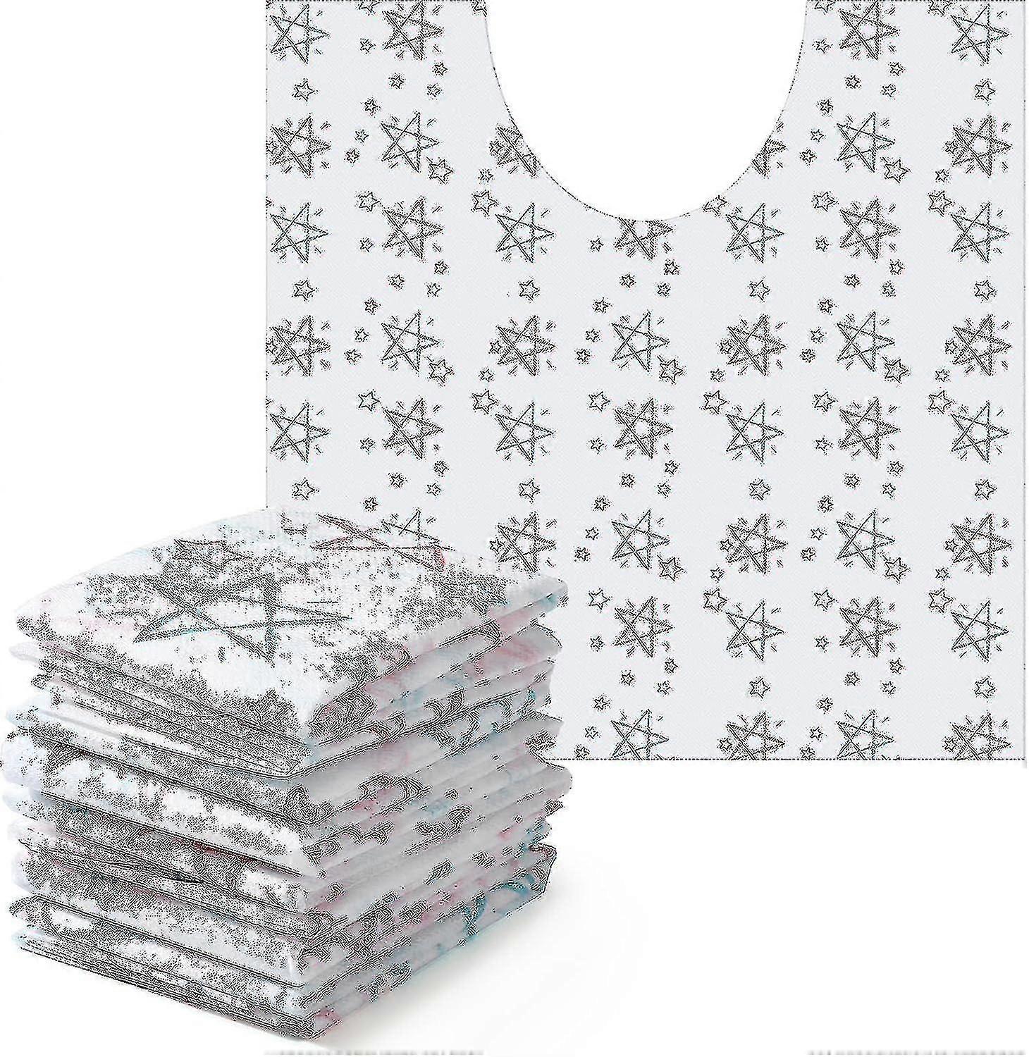 50個の使い捨てトイレ便器マット脱臭トイレマット防水バスルームU字型マット子供用トイレトレーニング失禁(星)-HY