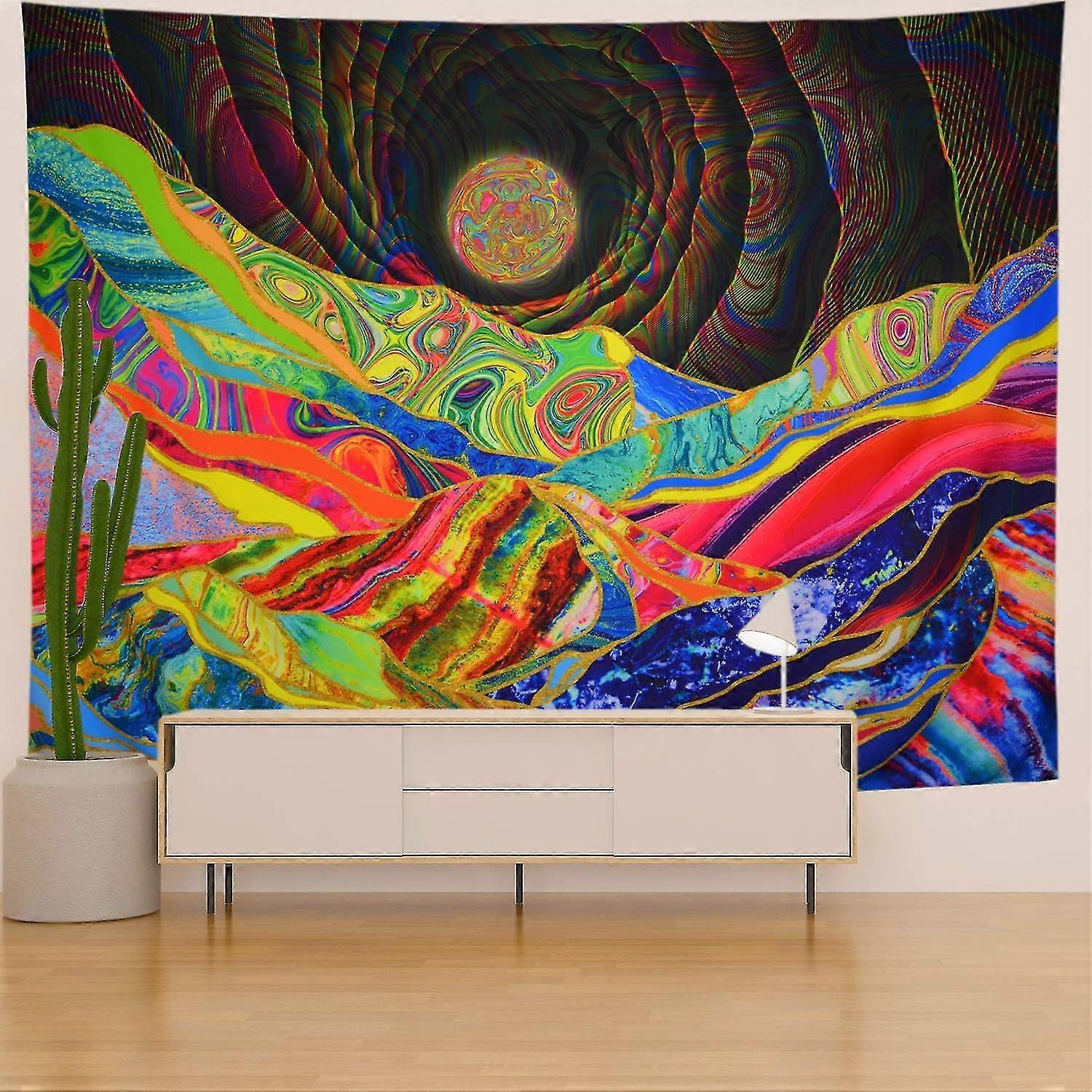 Sun Tapestry Colorful Bohemian Tapestry Fantasy 3D Tapestry150x130cm