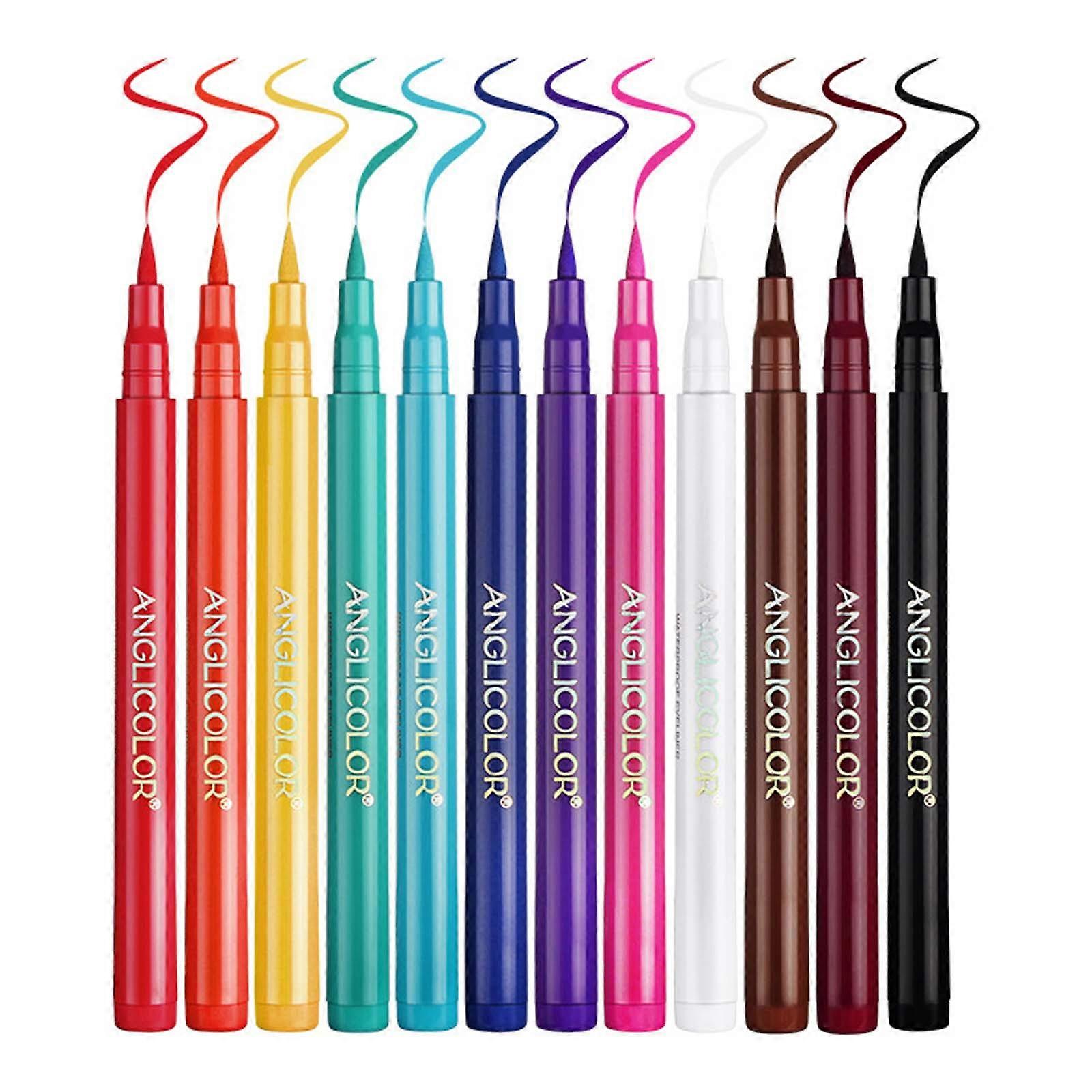 Set mit 12 Perlmutt-Eyeliner-Stiften: Halloween-Make-up, das schnell trocknet.