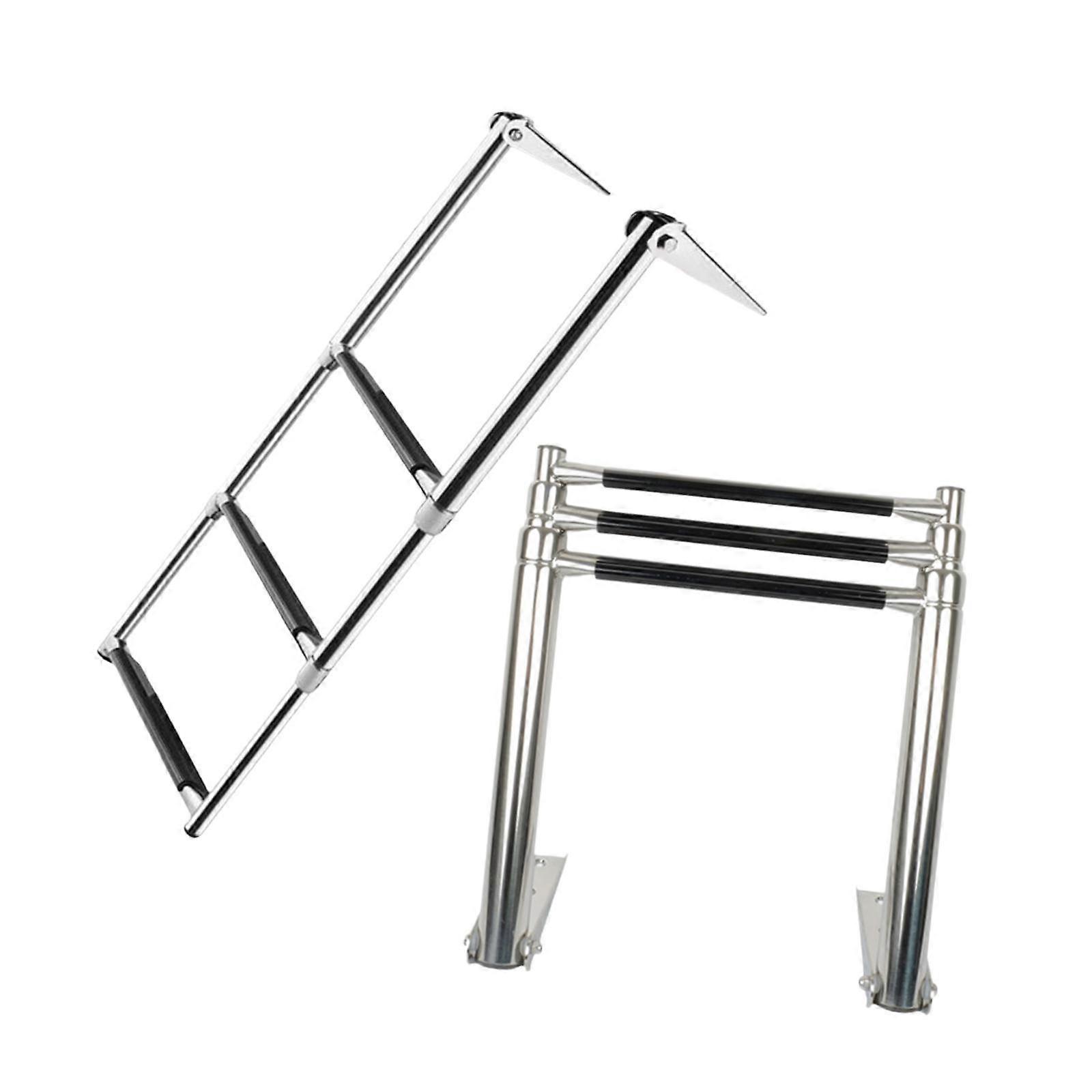 マリンボートラダー3ステップドックラダーボートデッキラダー伸縮ラダー