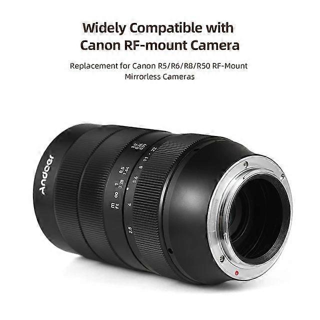 Andoer 60mm Fixed Focus Mf Full Frame Camera Prime Lens F2.8 Large Aperture With E-mount/ Rf Mount For Sony Canon