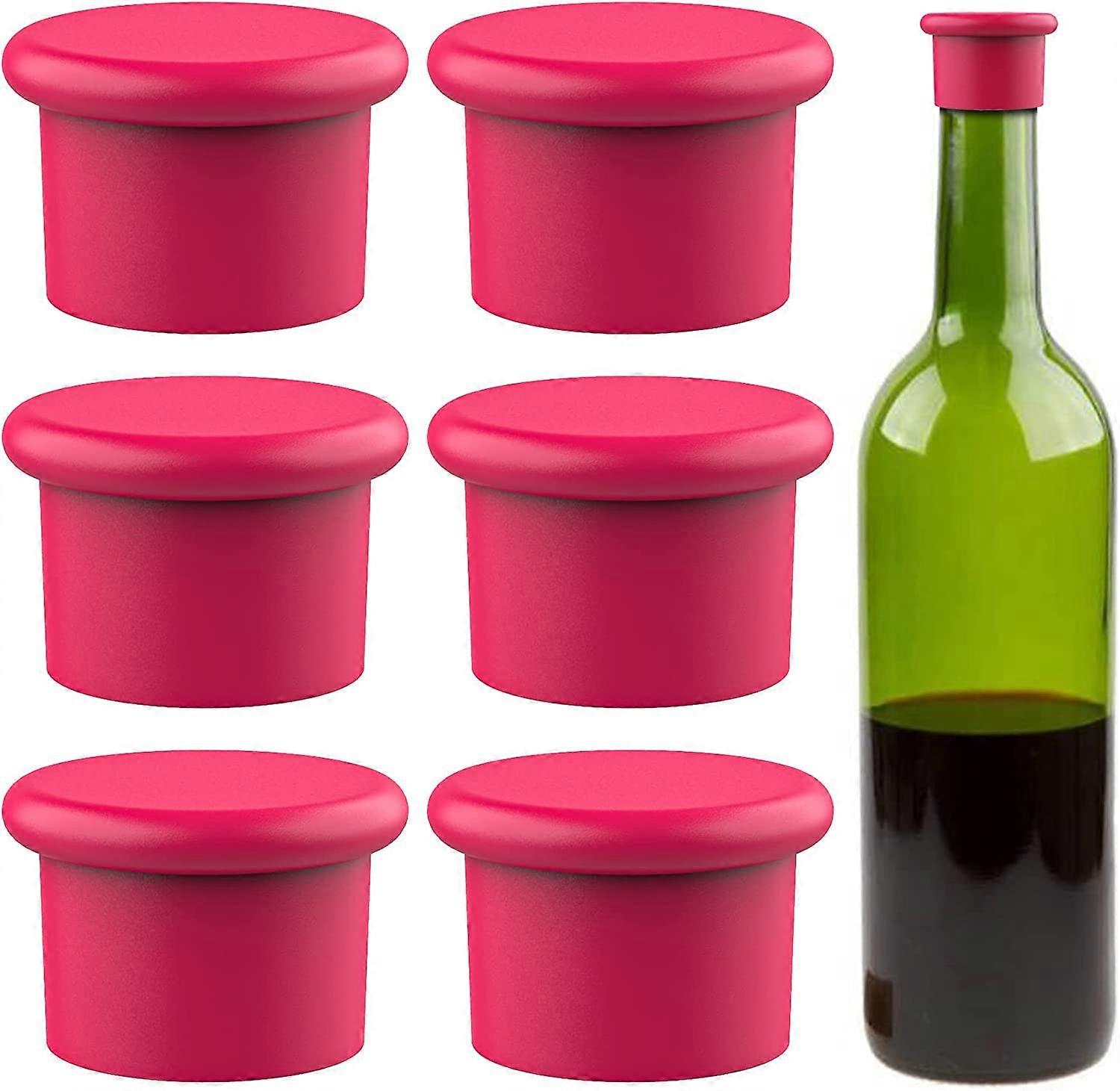 6 Pack Silicone Wine Stoppers,Replace a cork,Reusable Beer Bottle Cover