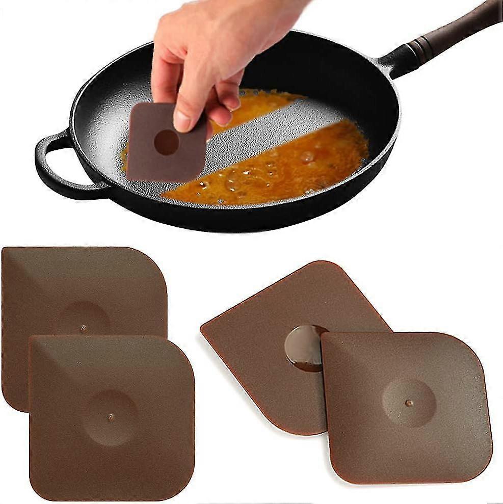 4 Pcs Pan Scraper Tool Multifunctional Dish Scraper Plastic Scraper Handheld Pot Scraper For Kitchen Tools - DD