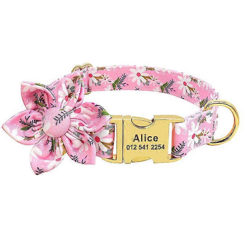 Elegant floral personalized collar