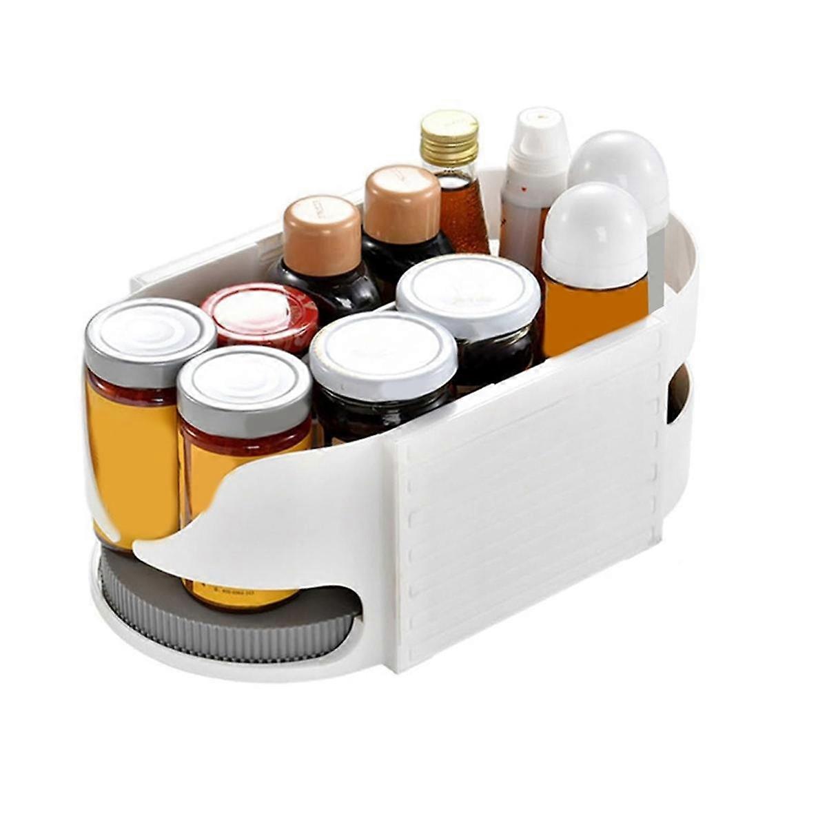 Combinable Lazy Turntable Organizer, DIY 360 Rotate Fridge Organization & Storage,Rotating Shelves for Kitchen