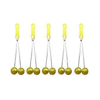 5 stk 4cm Ball Lato-lato Toy Ball Barn Leker Latto Toy Ball Shake Yellow