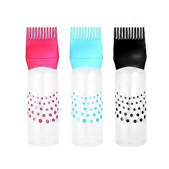 Oil Bottle Comb Hair Color Applicator Bottles Plastic Comb Bottle Scalp Applicator Bottle