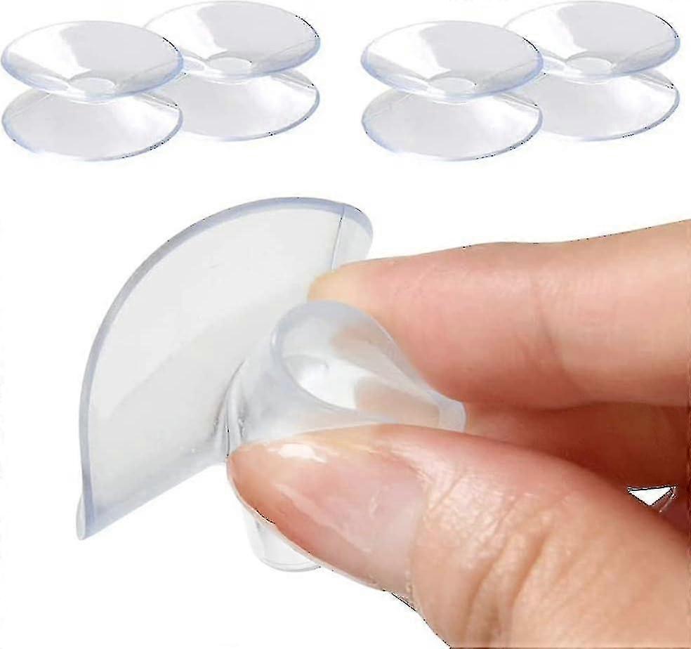 25 Pack 20mm Double Sided Suction Spacers For Table Top, To Stick On Glass To Slipping