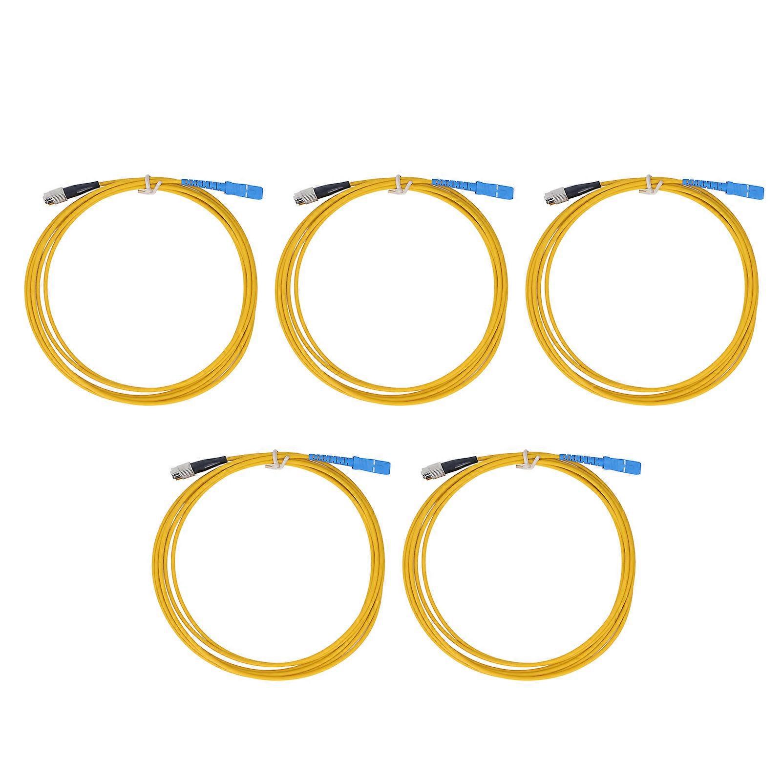 5Pcs Fiber Optic Internet Cable Patch Extension Cable Carrier Grade Low Smoke Halogen Free LSZH Outer Coat