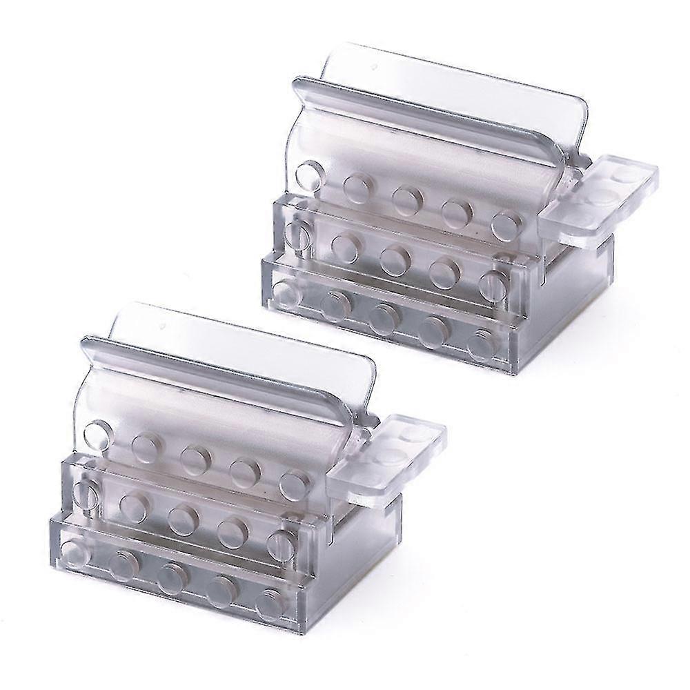 2 pcs toothpaste squeezer, rolling tube toothpaste squeezer with handles toothpaste holder stand bathroom organizer,saves toothpaste and creams