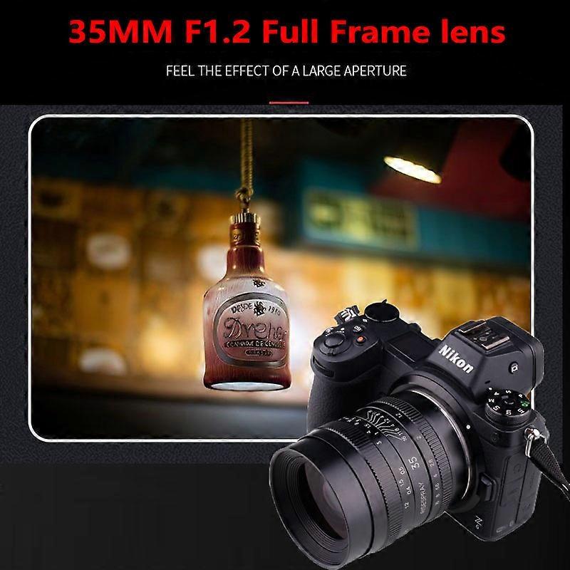 35MM F1.2  Full Frame 4K Cine Manual Lens For Canon EOS R  RP/R6/R5/R Portrait / night view / scenery