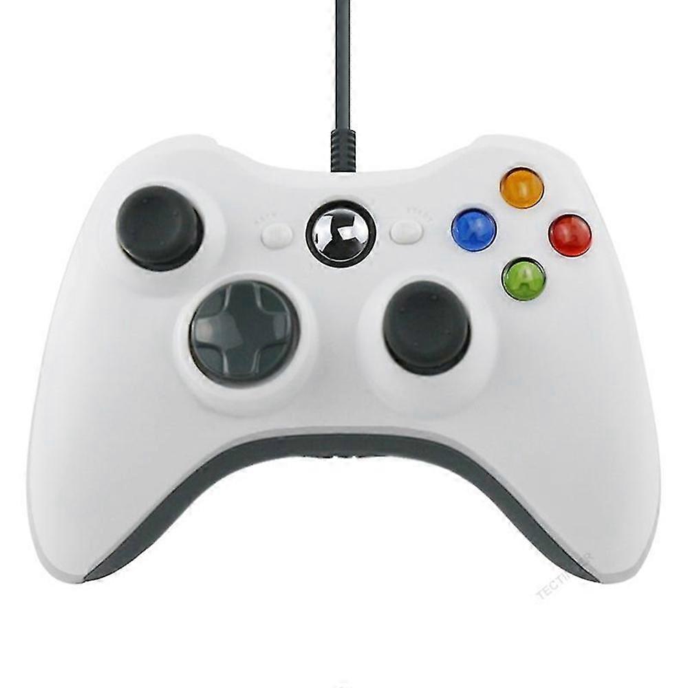 Xbox 360用ゲームパッドXbox360コンソール用ワイヤレス/有線コントローラーXbox360PCゲームコントローラー用2.4gワイヤレスジョイスティックXbox360PCゲームコントローラージョイパッド有線ホワイト