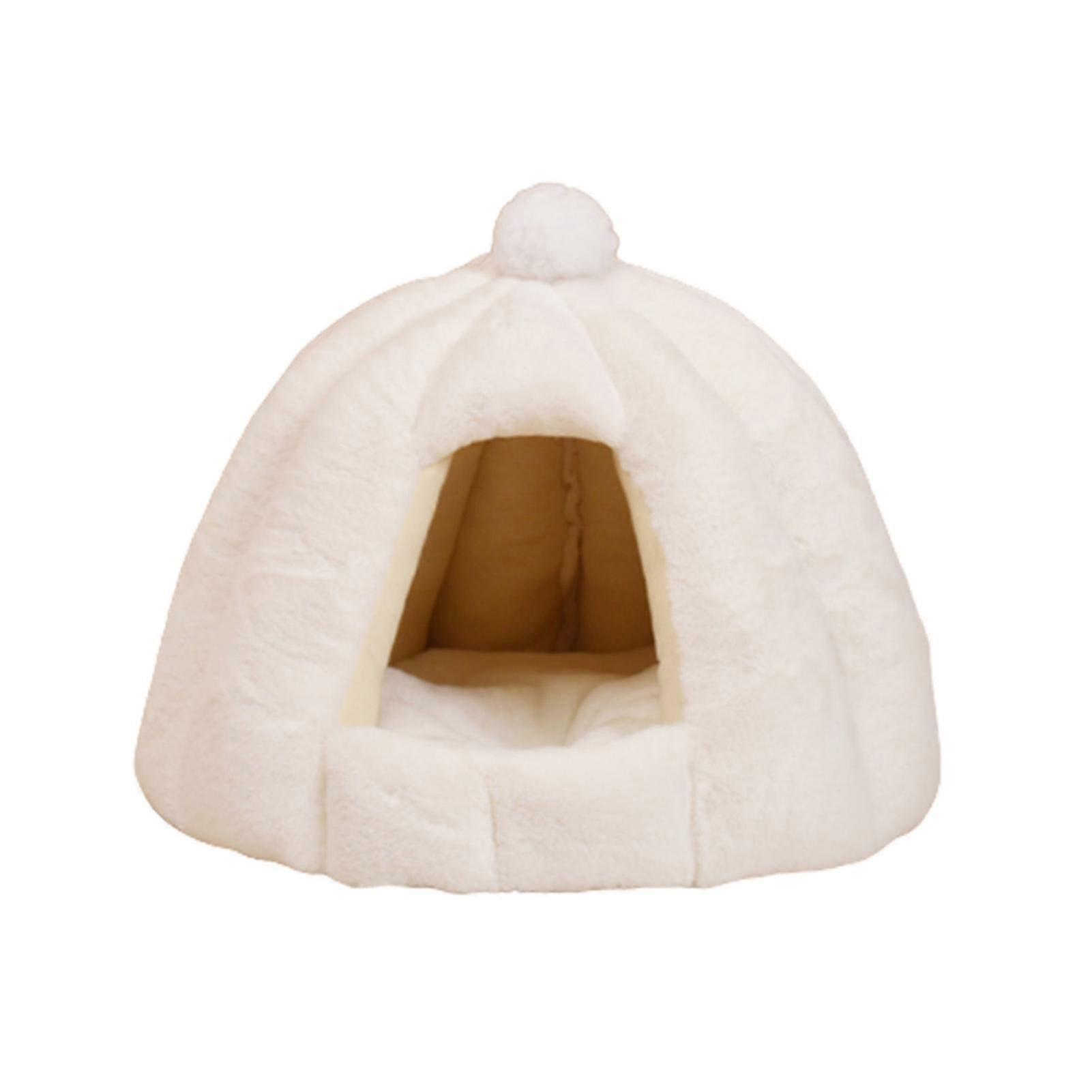 Round Kennel Semi-closed Cat Sleep Winter Mat Small Medium-sized Dogs Pet Nest
