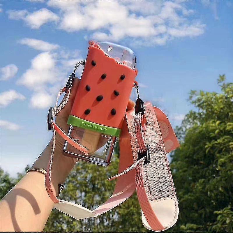 Donut Cream Water Bottle Straw Creative Cute Square Summer