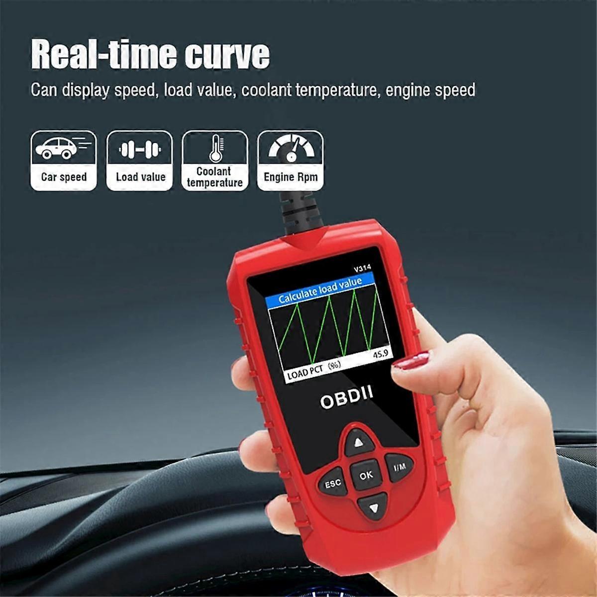 V314 Automotive Diagnostic Tool Car OBDII Scanner Reader Detection Automotive Fault Detector Onboar