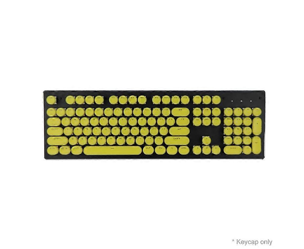 104Pcs/Set Clear Backlight Keycaps Cover Replacement for Mechanical Keyboard - Yellow