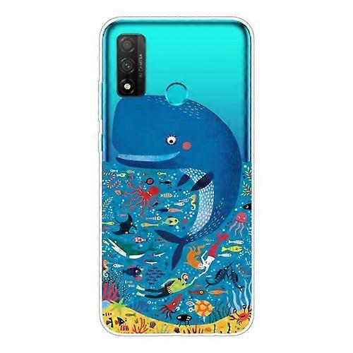 For Huawei P smart 2020 Shockproof Painted TPU Protective Phone Case