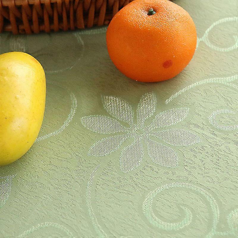 Polyester Fabric Tablecloth - Water-resistant Wrinkle Free Rectangle Dining Table Cover, Washable