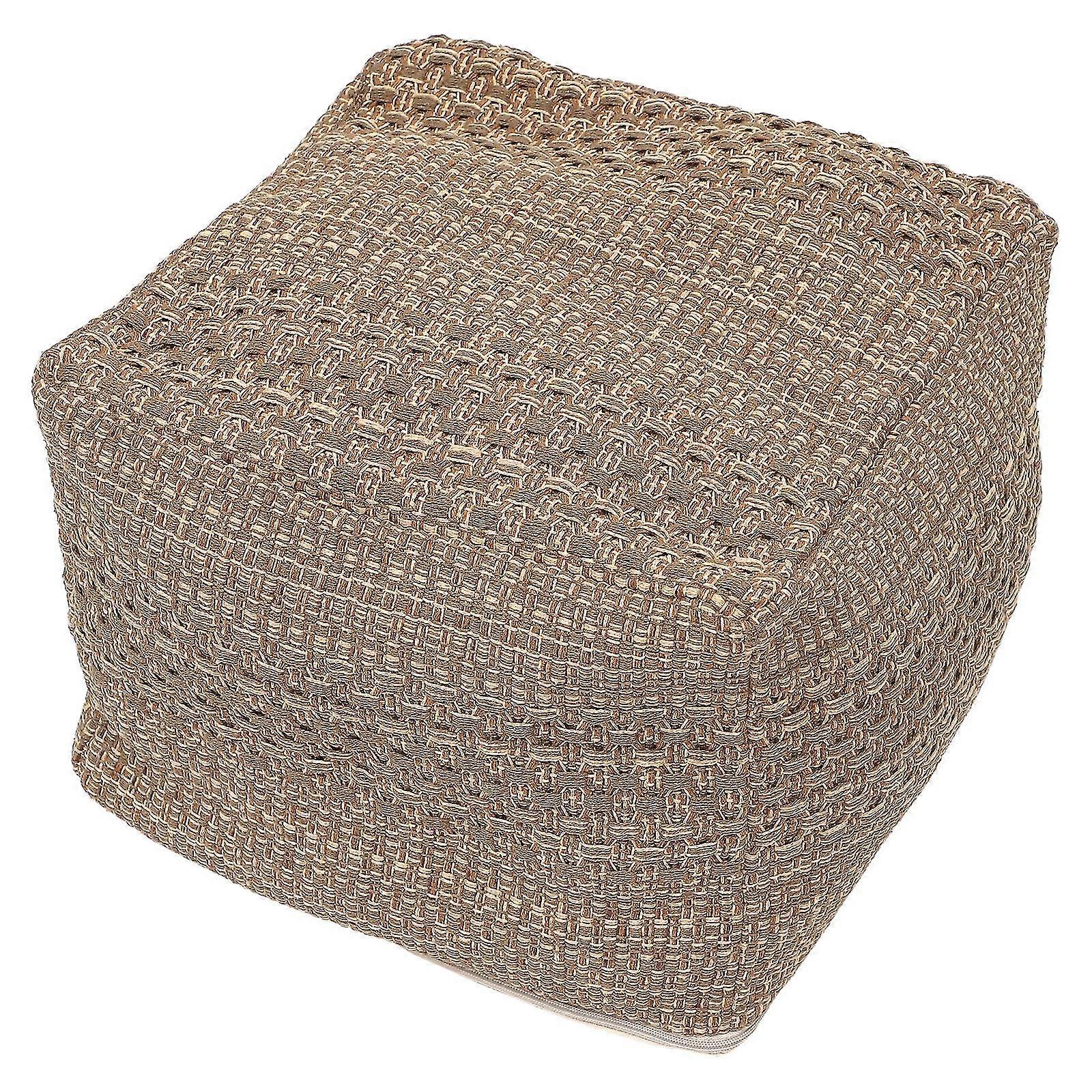 Lounge Cuscini Pavimento Poggiapiedi Pouf Seduta Piazza Pouf Poggiapiedi Pouf Bohemian Ottomano Pouf Foot Sgabello Kaki 42X42X33CM