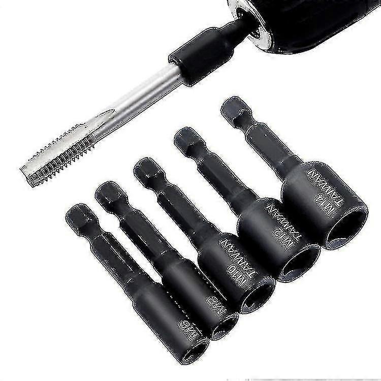 Tap Die Socket Adapter 1/4 Quot Hex Shank Metric Screw Tap Threading Tool