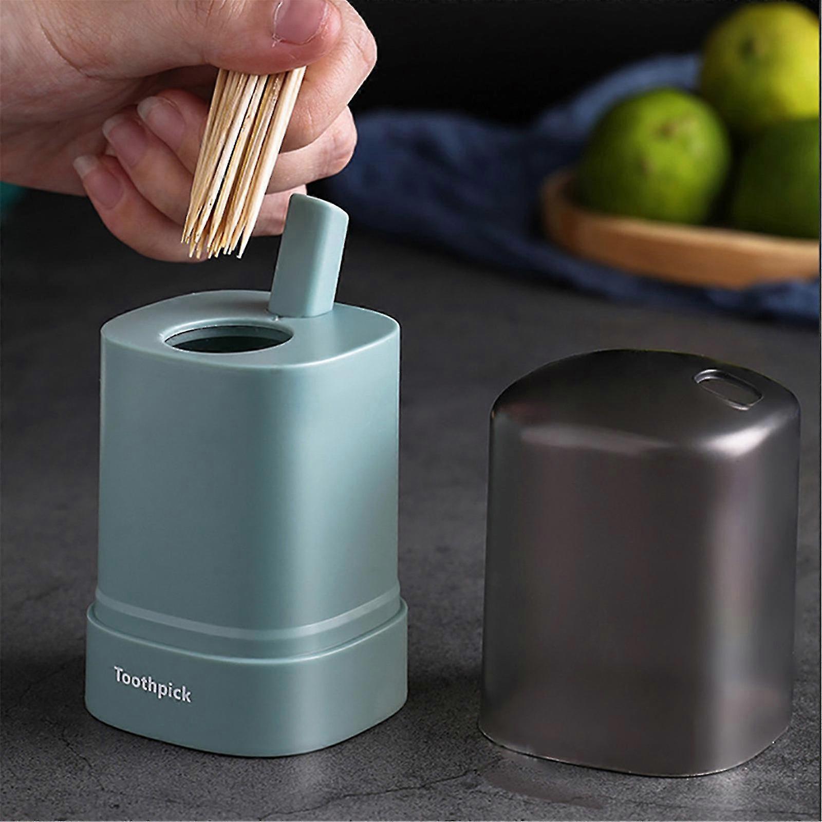 Automatic Pop-up Toothpick Box Holder Container Portable Toothpick Dispenser