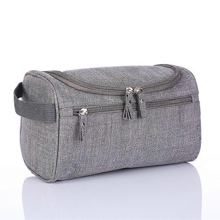 Heather gray toiletry bag for men and women large capacity gray