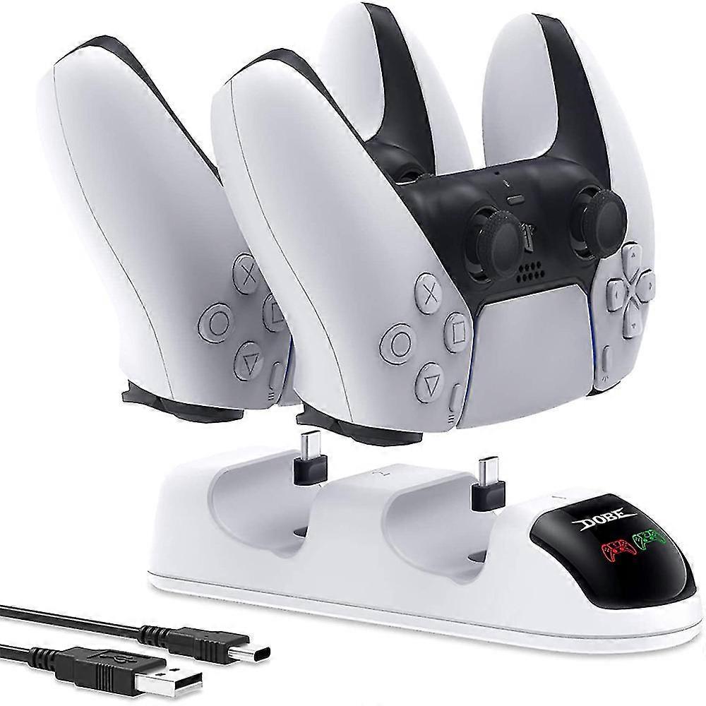 Charger For Ps5 Dualsense Controller Auarte Charging Station For Ps5 Playstation 5 Wireless Controllers Dual Usb Fast Charger