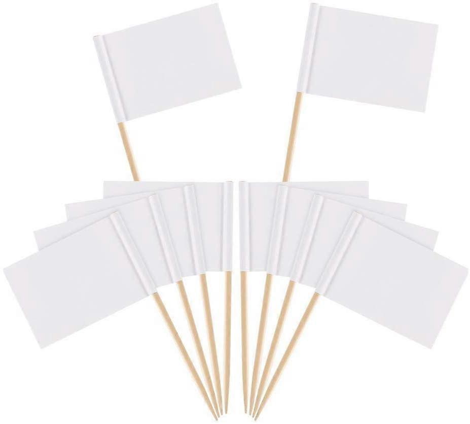 Blank Toothpick Flags Cheese Markers Blank Flags Label Marking (100)