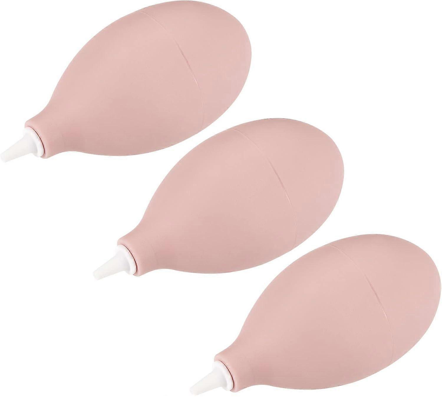 Dust Ball Air Blower Rubber Blowing Pump Cleaning Tool for Camera Lens, Keyboard, PCB Board, Computer, Plants, 89mm, Pink Pack of 3