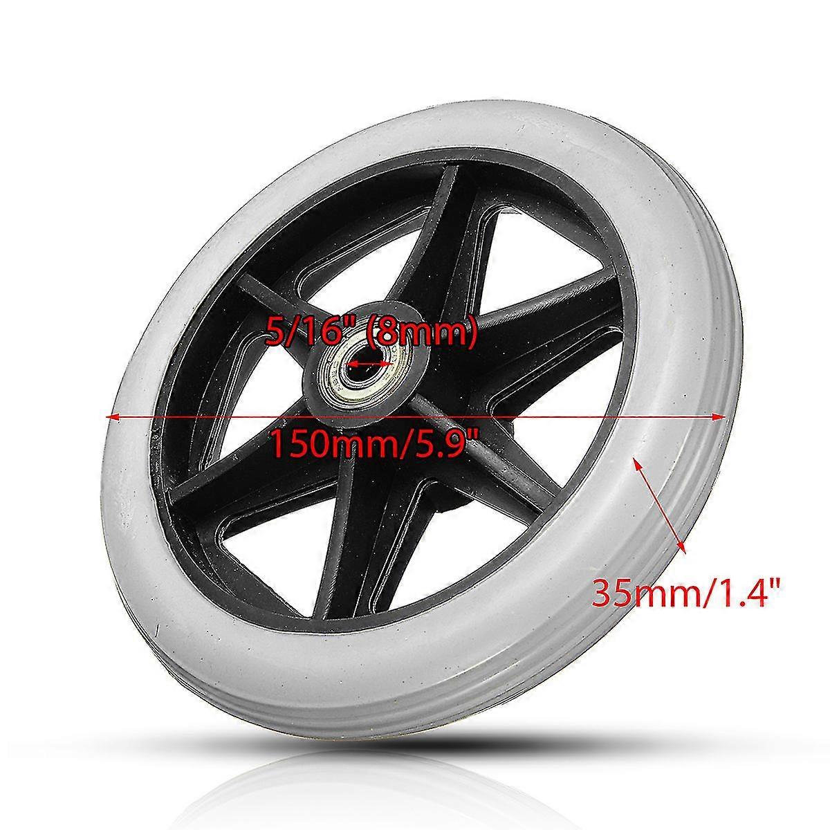 6" חלקי חילוף גלגל קדמי אחורי עבור קרדינל רולטור ווקר 5/16" (8 מ"מ)