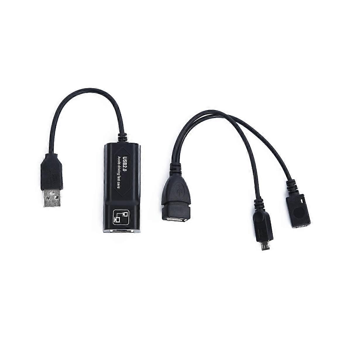 USB 2.0 to RJ45 Adapter with Mirco OTG USB 2.0 Adapter Cable LAN Ethernet Adapter for 3 or Stick GE