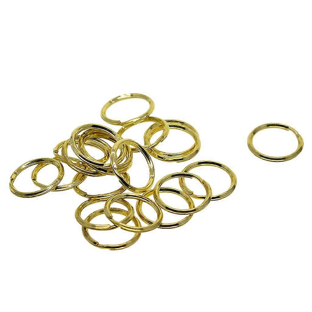 20Pcs Brass Split Key Rings Keys Chain Bag Charms Clasp Loop Findings 20mm
