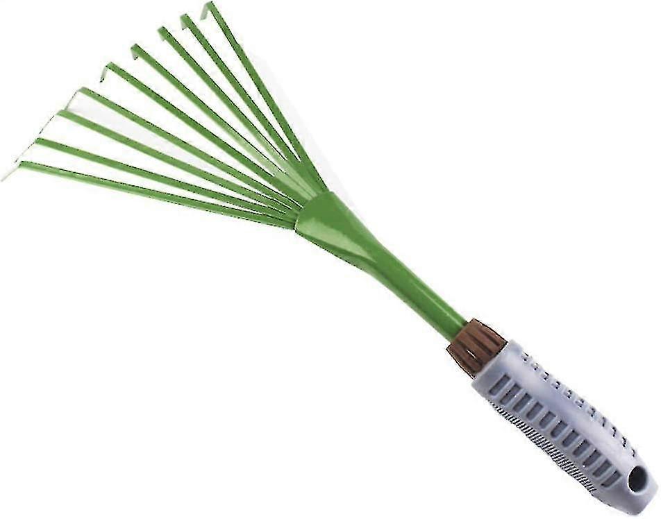 Metal Garden Rake Nine Teeth Rake Grass Rake Leaves And Flowers Iron Rake Rake Agricultural Tools Tillage Sweep Garden Waste